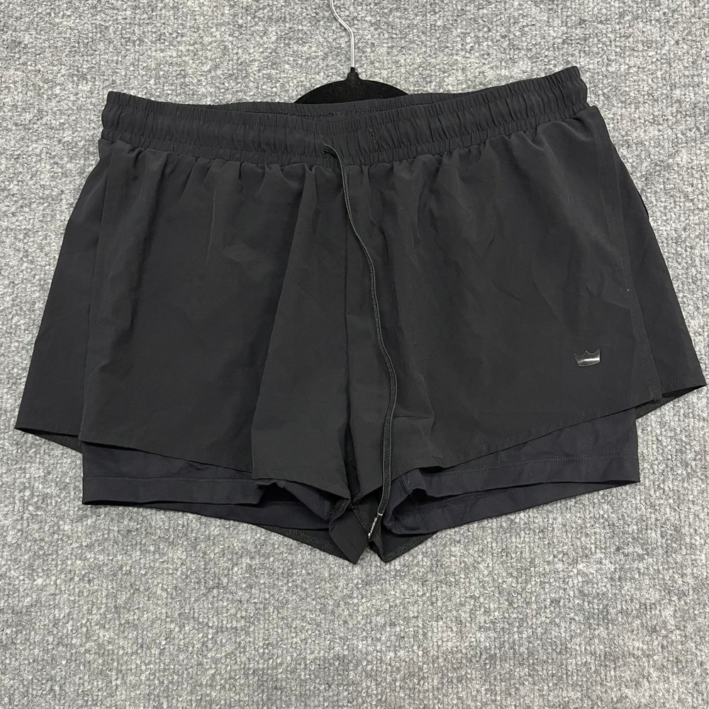 Shefit Shorts Womens Size Medium Black 2-in-1 Athletic Running Gym Liner 140014